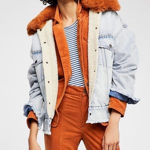 Free People Levis Sherpa lined denim jacket